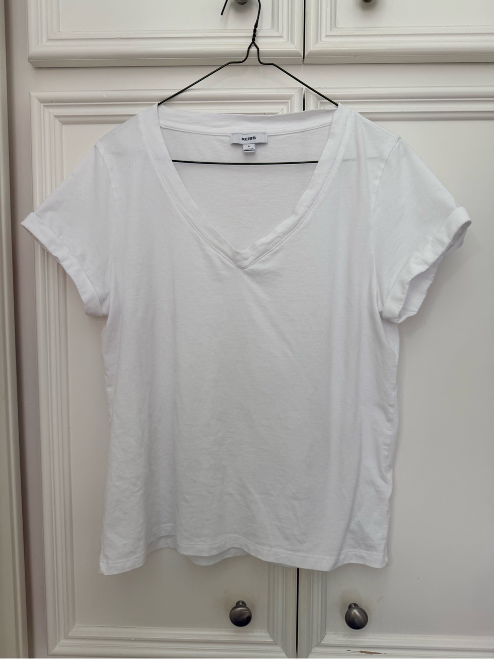 Reiss White V-Neck Shirt